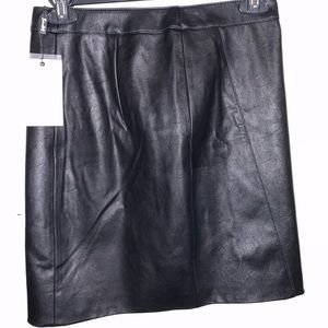 Black leather skirt